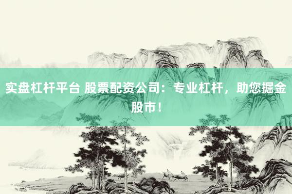 实盘杠杆平台 股票配资公司：专业杠杆，助您掘金股市！