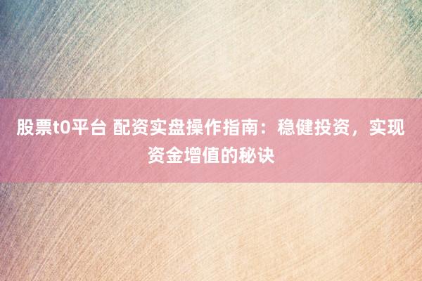 股票t0平台 配资实盘操作指南：稳健投资，实现资金增值的秘诀