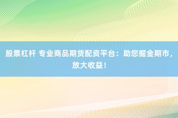 股票杠杆 专业商品期货配资平台：助您掘金期市，放大收益！