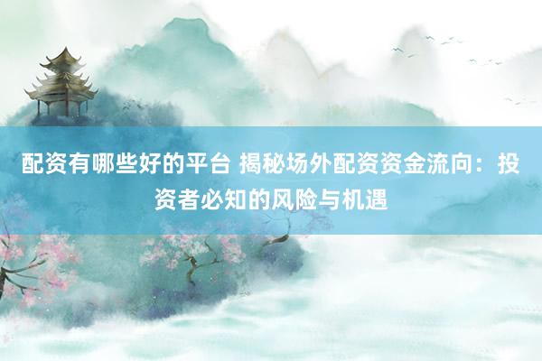 配资有哪些好的平台 揭秘场外配资资金流向：投资者必知的风险与机遇