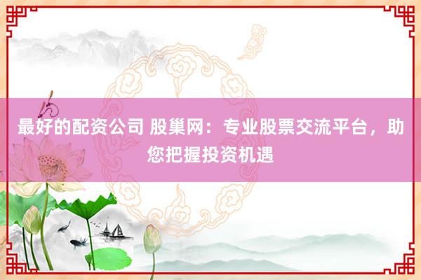 最好的配资公司 股巢网：专业股票交流平台，助您把握投资机遇