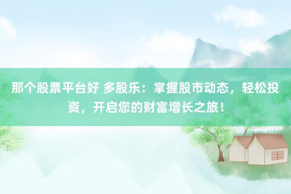 那个股票平台好 多股乐：掌握股市动态，轻松投资，开启您的财富增长之旅！