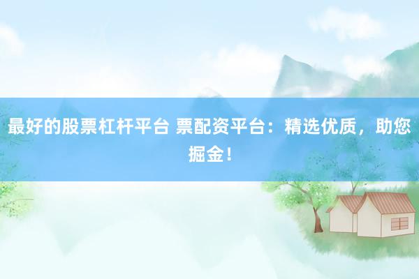 最好的股票杠杆平台 票配资平台：精选优质，助您掘金！