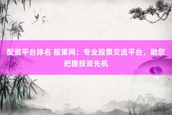 配资平台排名 股巢网：专业股票交流平台，助您把握投资先机