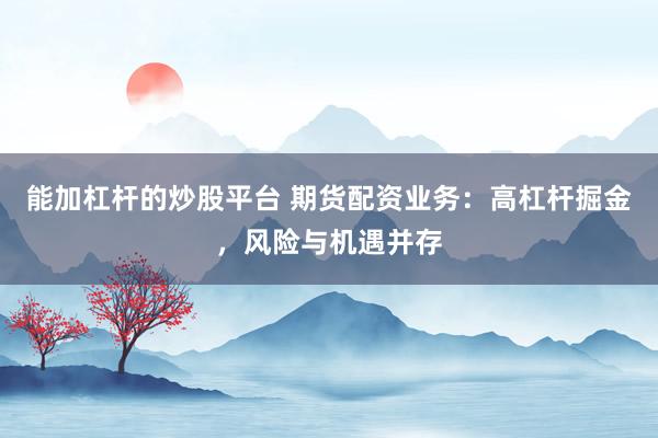 能加杠杆的炒股平台 期货配资业务：高杠杆掘金，风险与机遇并存