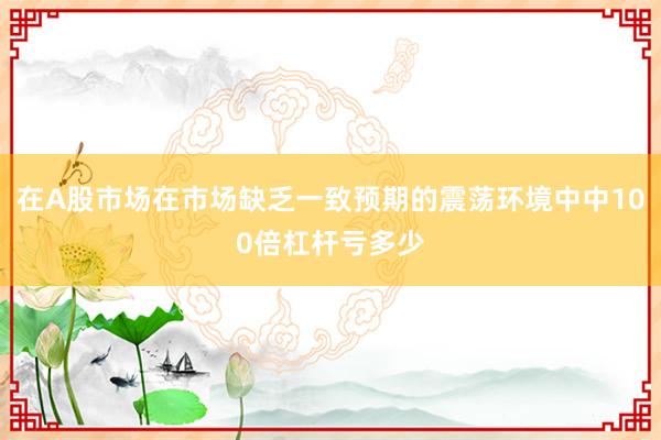 在A股市场在市场缺乏一致预期的震荡环境中中100倍杠杆亏多少
