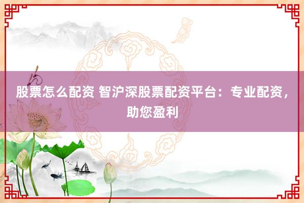 股票怎么配资 智沪深股票配资平台：专业配资，助您盈利